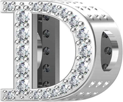 Aurevella Letter Charms 925 Sterling Silver Charms A-Z For Bracelets and Necklaces Initials Beaded Gifts For Women in Saudi Arabia