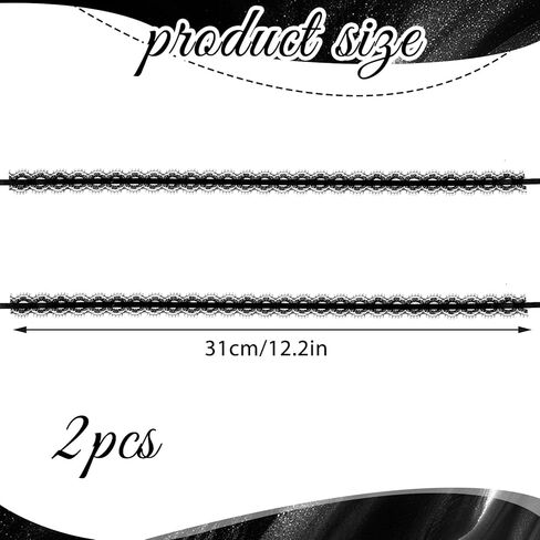 InnoHHustle Vintage Hollow Lace Choker Necklace, 2 PCS Black Tulle Lace Necklaces Long Satin Tail Tie Up Choker Necklaces Bow Tie Up Necklace for Striking Gothic Knot Prom Trendy Accessory Gifts in Saudi Arabia