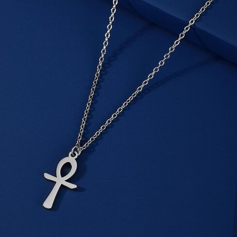 EUEAVAN Ankh الصليب قلادة للنساء مفتاح الحياة الصليب قلادة الكلاسيكية المختنق المصرية القبطية تميمة مجوهرات هدايا للفتيات الرجال in Saudi Arabia