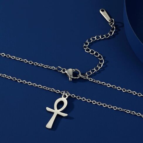 EUEAVAN Ankh الصليب قلادة للنساء مفتاح الحياة الصليب قلادة الكلاسيكية المختنق المصرية القبطية تميمة مجوهرات هدايا للفتيات الرجال in Saudi Arabia