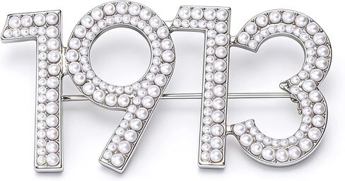 White Sorority Jewelry Elephant Soror Brooch Pin Gift Greek Sorority Gift, Sorority Society Figure Metallic White Pearl Brooch, Celebrity Designer Pearl Rhinestone Pins Brooches Gift in Kuwait