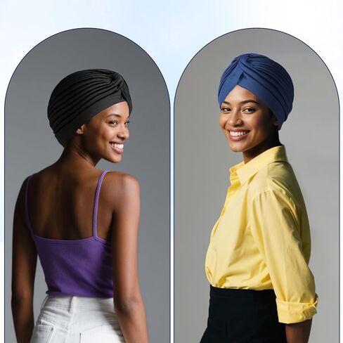 2 قطعة قبعات عمامة المرأة الأفريقية أغطية الرأس قبعات الشعر بونيه يلتف أغطية الرأس القابلة للتمدد للنوم وشاح قبعة بيني قبعة ملتوية قبعة الهند غطاء الرأس للنساء in Kuwait