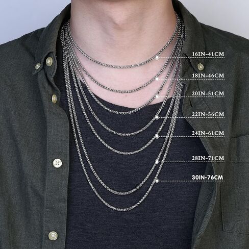 Sterling Silver Cross Necklace for Men Women Silver Cross Pendant with 3mm Durable Stainless Steel Wheat Cross Chain, Crucifix Pendant Mens Cross Necklace Jewelry 16-30inch in Saudi Arabia