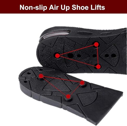 Height Increase Insoles, Universal Non-Slip Air Up Shoe Lifts Half Shoe Inserts, Variable Height Increasing Taller Shoes with Air Cushion for Women and Men, 1 Pair in Saudi Arabia