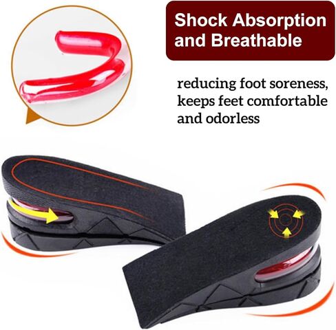 Height Increase Insoles, Universal Non-Slip Air Up Shoe Lifts Half Shoe Inserts, Variable Height Increasing Taller Shoes with Air Cushion for Women and Men, 1 Pair in Saudi Arabia