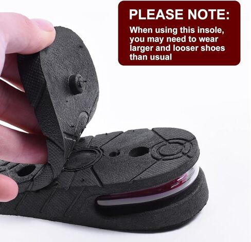 Height Increase Insoles, Universal Non-Slip Air Up Shoe Lifts Half Shoe Inserts, Variable Height Increasing Taller Shoes with Air Cushion for Women and Men, 1 Pair in Saudi Arabia