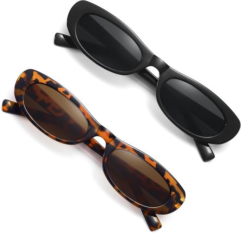 STORYCOAST Narrow Retro Oval Sunglasses for Women UV400, Elegant Chic Shades for Vacation, Shopping, Special Events in Saudi Arabia