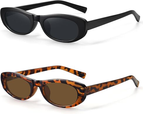 STORYCOAST Narrow Retro Oval Sunglasses for Women UV400, Elegant Chic Shades for Vacation, Shopping, Special Events in Saudi Arabia