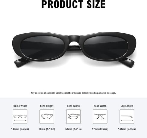 STORYCOAST Narrow Retro Oval Sunglasses for Women UV400, Elegant Chic Shades for Vacation, Shopping, Special Events in Saudi Arabia