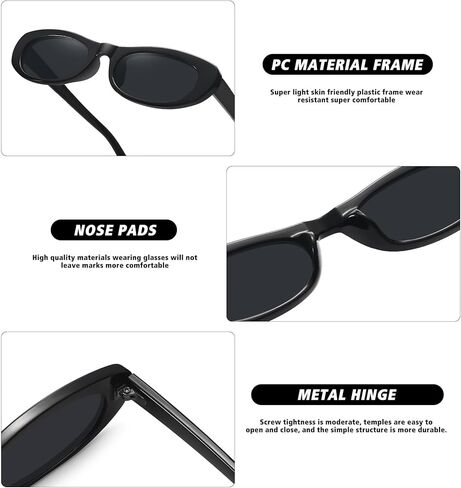 STORYCOAST Narrow Retro Oval Sunglasses for Women UV400, Elegant Chic Shades for Vacation, Shopping, Special Events in Saudi Arabia