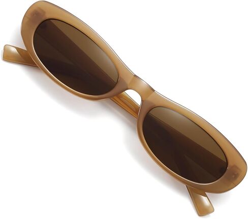 STORYCOAST Narrow Retro Oval Sunglasses for Women UV400, Elegant Chic Shades for Vacation, Shopping, Special Events in Saudi Arabia
