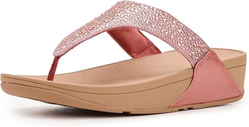 صندل نسائي من FitFlop من Lulu Crystal-mix معدني بمقدمة قدم in Saudi Arabia