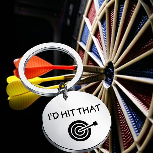 CENWA Darts Gifts Dart Player Jewelry سأضرب تلك الهدية لعشاق لعبة السهام بسلسلة المفاتيح in Kuwait