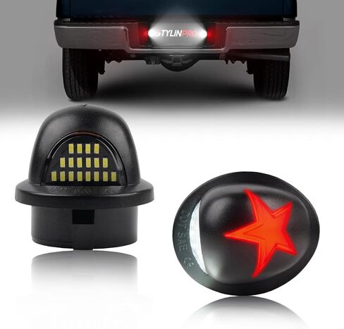 LED License Plate Light Housing - Tag Lamps Lens Assembly Compatible with F150 F250 F350 F450 F550 Ford Super Duty Bronco Excursion Expedition Explorer Ranger Pickup Truck, Pack of 2 in Saudi Arabia