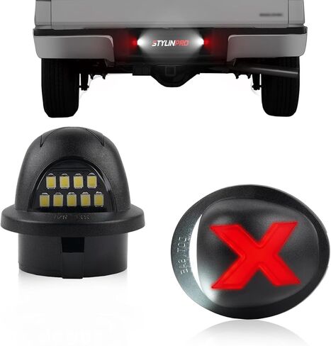 LED License Plate Light Housing - Tag Lamps Lens Assembly Compatible with F150 F250 F350 F450 F550 Ford Super Duty Bronco Excursion Expedition Explorer Ranger Pickup Truck, Pack of 2 in Saudi Arabia