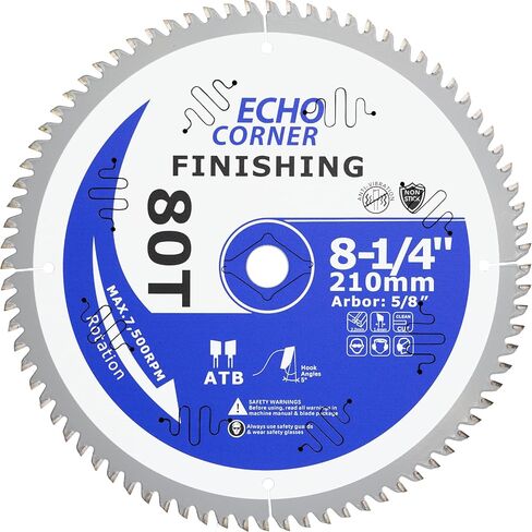 شفرة منشار 8-1/4 بوصة 40T 5/8 بوصة، طلاء غير لاصق، قطع متقاطع سريع ودقيق، إطار من الخشب الرقائقي، خشب إم دي إف، قشرة بلاستيكية، صفائح خشبية in Kuwait