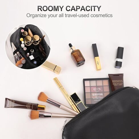 حقيبة مكياج وأدوات الزينة للسفر من دادوب، منظم حقيبة مستحضرات تجميل كبير مقاوم للماء مع 28 جيبًا وحجرة قابلة للتعديل و4 حوامل للفرش in Kuwait