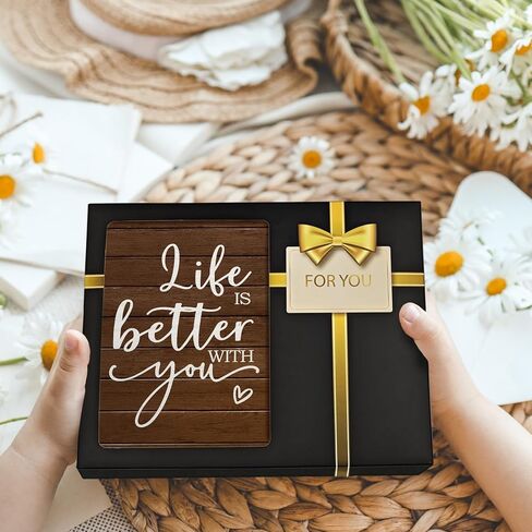 MAQIKA Wedding Picture Frame, Couples Picture Frames, Love Wedding Valentines Gifts, Engagement Gifts for Couples Newly Engaged, Life is Better with You Wood Photo Frame for 4x6 Photos in Saudi Arabia