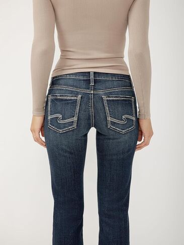 Silver Jeans Co. Womens Britt Low Rise Curvy Fit Straight Leg Jeans - Legacy in Saudi Arabia