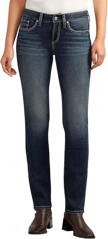 Silver Jeans Co. Womens Britt Low Rise Curvy Fit Straight Leg Jeans - Legacy in Saudi Arabia
