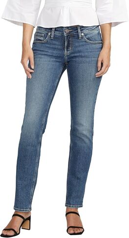 Silver Jeans Co. Womens Britt Low Rise Curvy Fit Straight Leg Jeans - Legacy in Saudi Arabia