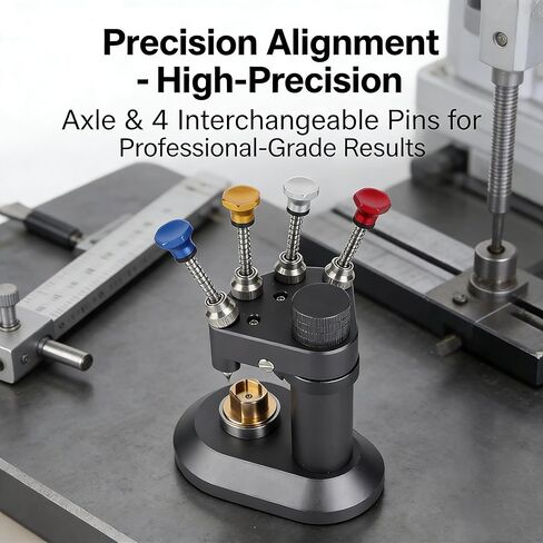 Zjchao 4 PIN Automatic Watch Presser ، أداة مراقبة ألومنيوم عالية الدقة ، أداة ضبط اليدين لصانع الساعات مع فوهة معدنية (سبيكة الألومنيوم) in Kuwait