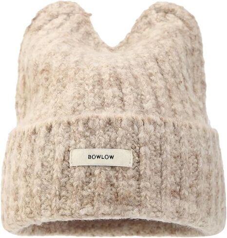 Women Winter Y2K Cute Cat Ears Beanie Hats Slouchy Plush Knitted Animal Hat Snow Ski Caps Colorful Warm Crochet Skull Cap in Saudi Arabia