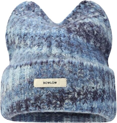 Women Winter Y2K Cute Cat Ears Beanie Hats Slouchy Plush Knitted Animal Hat Snow Ski Caps Colorful Warm Crochet Skull Cap in Saudi Arabia