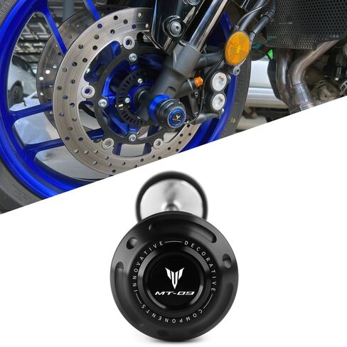 Motorcycle Front Wheel Axle Fork Slider Crash Protector Compatible With YAMAHA MT-09 /SP 2018 2019 2020 2021 2022 2023 2024 | MT09 MT 09 MT09SP Accessories (blue) in Saudi Arabia