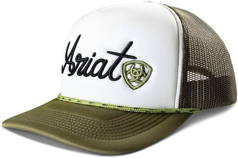 ARIAT Women's Script Logo Foam Front Rope Accent Cap Green in Saudi Arabia