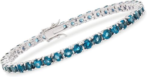 Ross-Simons 12.00 ct. t.w. London Blue Topaz Tennis Bracelet in Sterling Silver in Saudi Arabia