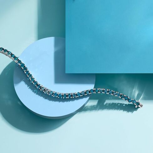 Ross-Simons 12.00 ct. t.w. London Blue Topaz Tennis Bracelet in Sterling Silver in Saudi Arabia