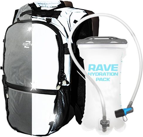 حقيبة ظهر للترطيب مضادة للسرقة من RaveRunner® | مجموعة Rave Hydration Pack، حقيبة مياه المهرجانات، Hydropack Rave، Rave Camelbak in Kuwait