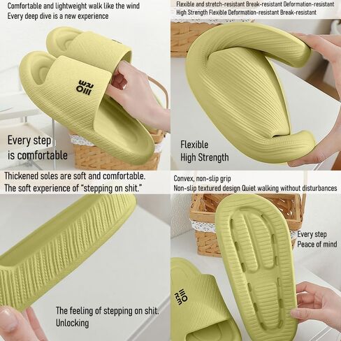 Bathroom Slippers for Men Women,Shower Shoes Thickened,Slippers Indoor Home Beach Non Slip Anti-Slip Quick Drying Pool Slides,Green in Saudi Arabia