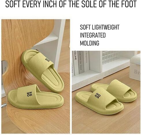Bathroom Slippers for Men Women,Shower Shoes Thickened,Slippers Indoor Home Beach Non Slip Anti-Slip Quick Drying Pool Slides,Green in Saudi Arabia