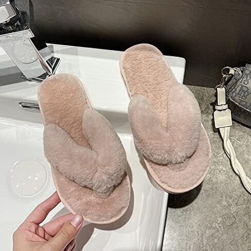 Womens Slippers Warm Flip Flop Open Toe Home Slippers Spa Slide Shoes Four Season in Saudi Arabia
