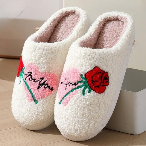 Slippers for Women Love Plush Indoor House Slippers in Saudi Arabia