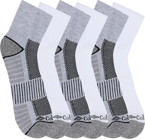 Columbia Men's Athletic No Show Socks 6 Pairs, Khaki/Olive/Grey/Brown/Navy/Black, Sock Size 10-13 in Saudi Arabia