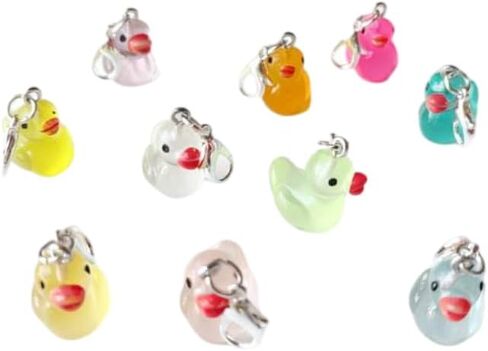 10 قطع من LYHHALO تتوهج في الظلام، سحابات بطة مزخرفة، سحّابات ومحافظ، حقائب ظهر، سترات، إكسسوارات حقائب لطيفة، هدايا للنساء، عيد الأم، حشوات تخزين عيد الميلاد in Kuwait