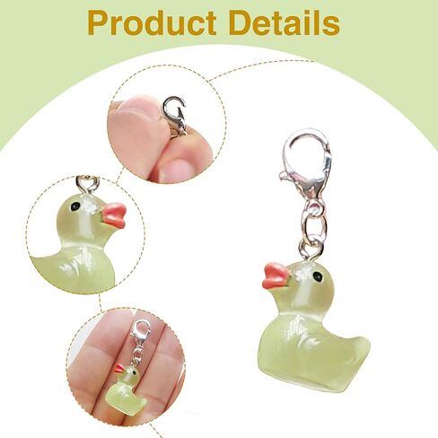 10 قطع من LYHHALO تتوهج في الظلام، سحابات بطة مزخرفة، سحّابات ومحافظ، حقائب ظهر، سترات، إكسسوارات حقائب لطيفة، هدايا للنساء، عيد الأم، حشوات تخزين عيد الميلاد in Kuwait