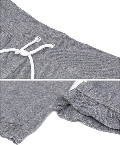 U.S. Polo Assn. Womens Casual Jogger Drawstring Sweatpants (Charcoal Heather, Medium) in Saudi Arabia
