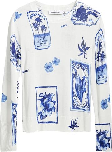 Desigual Women's Tropical Stamps Sweater in Saudi Arabia
