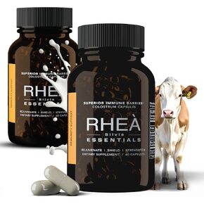 Rhea Bovine Colostrum Supplement for Women, Colostrum Capsules for Gut Health, Digestion, Bloating, Beauty, Immune Support, Bovine Colostrum for Humans, Colostrum Pills (60caps) in Saudi Arabia
