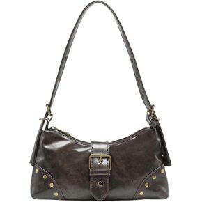 GORGLITTER Women's Y2k Vintage Purse Studded Cute Trendy Punk Buckle Handbag Clutch Leather Shoulder Bag in Saudi Arabia