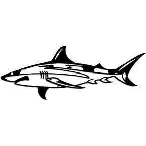Slickss Hammerhead Shark Wall Decor, Minimalist Line Art Metal Decor for Bathroom & Living Room, Shark Lover Gift, Ocean Themed Wall Hanging, shark bathroom decor(17.9" x 7.5") in Kuwait