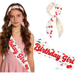 Srotmirw الكرز زينة عيد الميلاد عيد ميلاد فتاة وشاح ووشاح الرأس للنساء الفتيات الكرز تحت عنوان على أعلى زينة الحفلات Coquette الوردي ديكور الحفلات in Kuwait