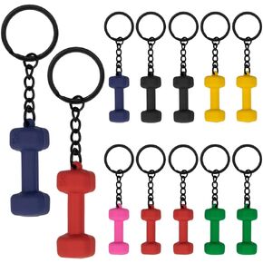 12 pieces of barbell and dumbbell keychains, a fitness gift and a beautiful small accessory for fitness enthusiasts, perfect for women's handbags. in Saudi Arabia