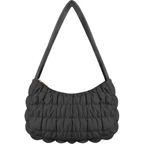 WOVTATOO Quilted Puffer Purse for Women Crescent Bag Small Puffer Shoulder Bag Puffy Hobo Bag in Saudi Arabia