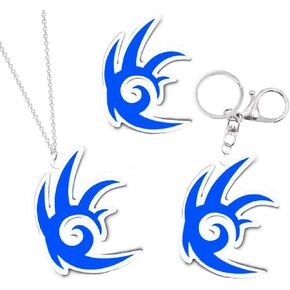 YlLUCHH 3Pcs Spiral Necklace, Keychain & Brooch Set – Game-Inspired Jewelry for Fans, Birthday or Holiday Gifts in Saudi Arabia