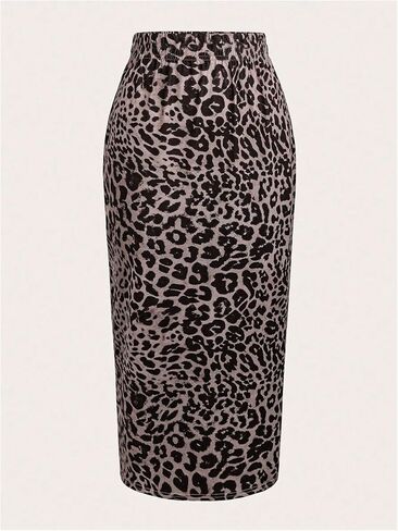 RoseSeek Women's Leopard Cheetah Midi Skirts High Waisted Bodycon Skirt Elegant Y2k Pencil Skirt in Saudi Arabia